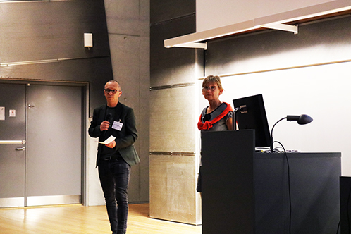 Mads Nielsen introducing guest speaker Corinna Cortes, Head of Google Research, NY.