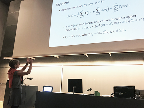 Corinna Cortes explaining the algorithms.