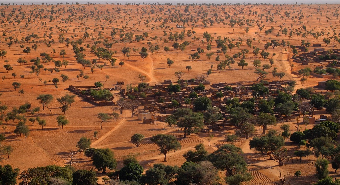 Dryland landscape in Africa
