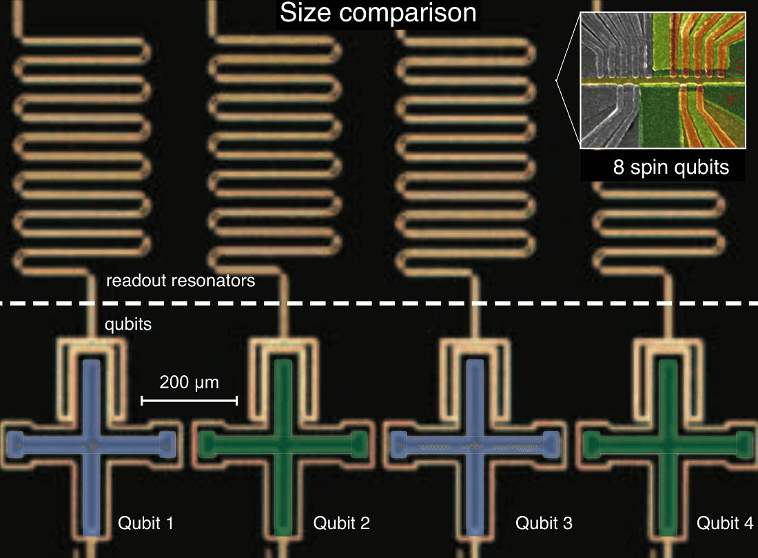 Size comparison of qubits