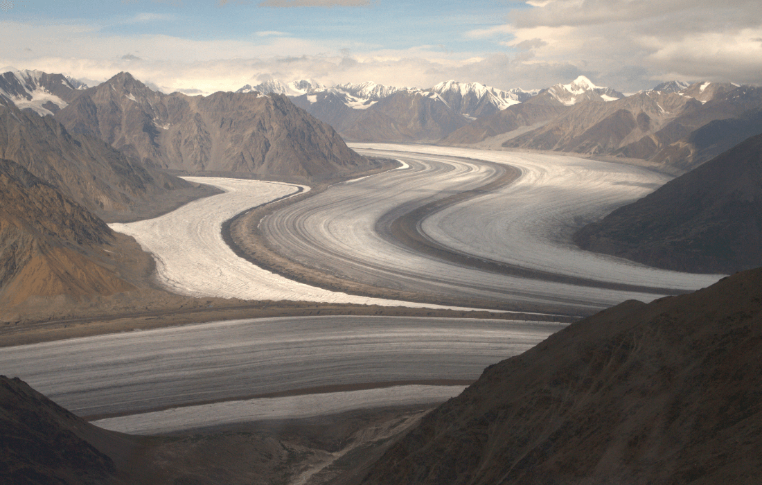 glacier from the air