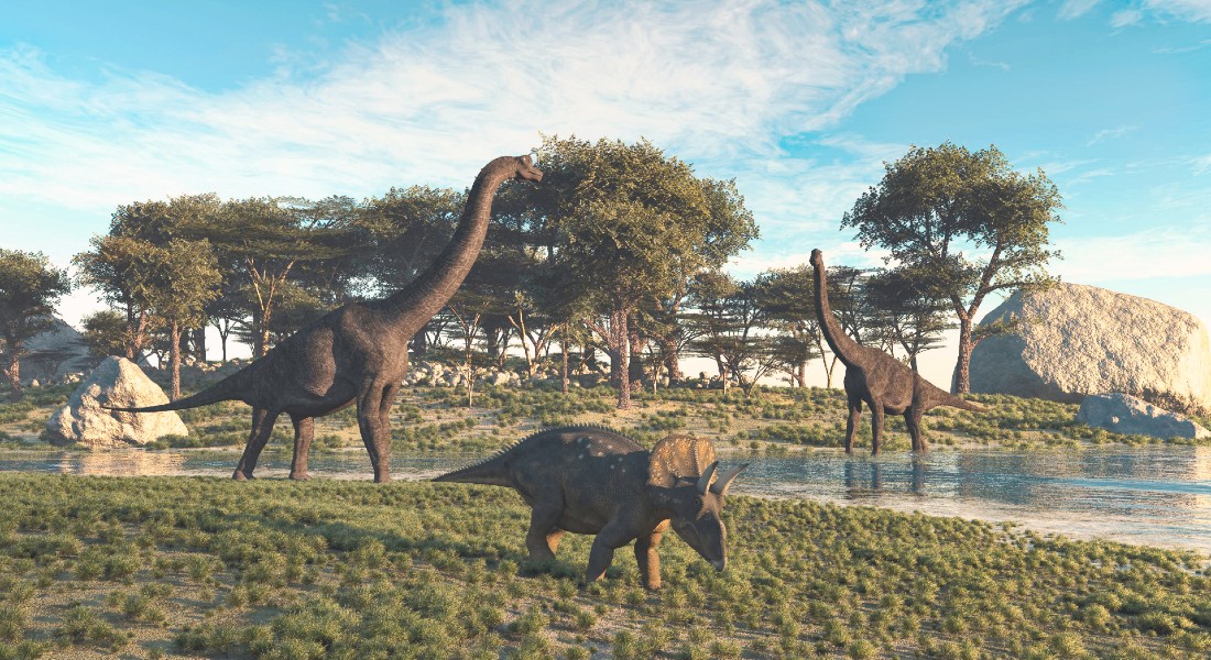 Illustration af dinosaurer