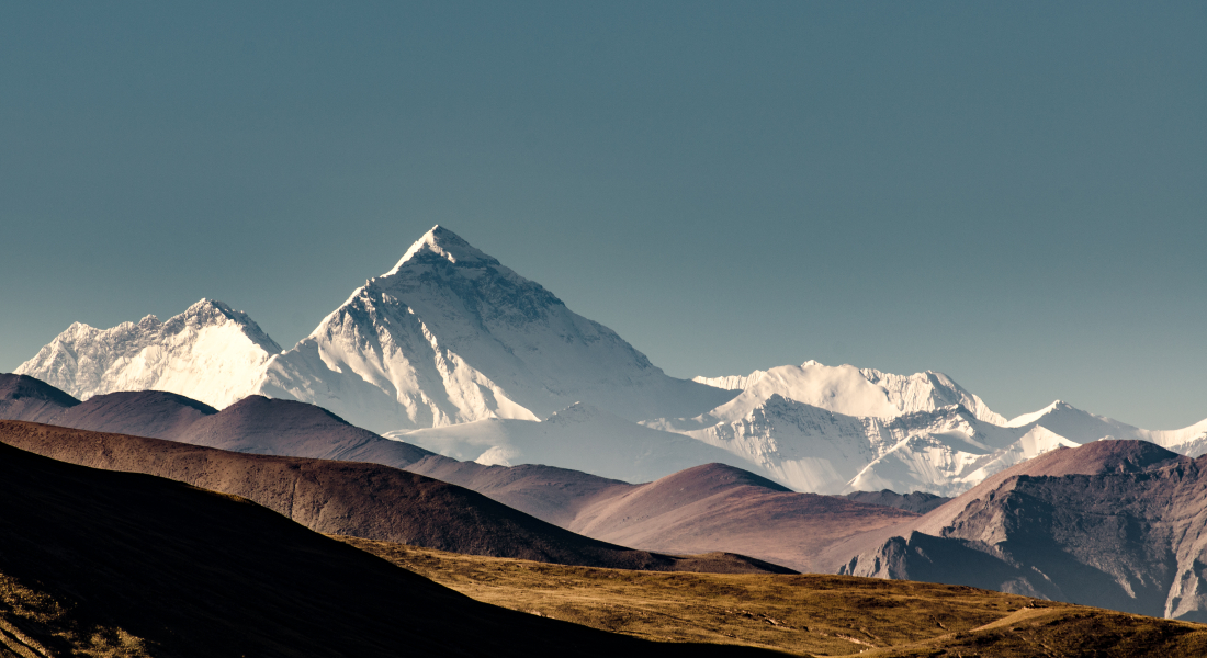 Mount Everest, bjerge og himmel