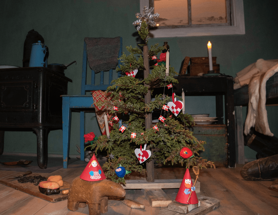 Eksempel på et hjemmelavet juletræ eller "orpiliaq". Foto venligt udlånt af kongehuset.