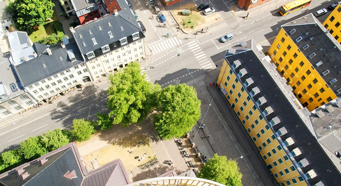 Område i København set fra oven.