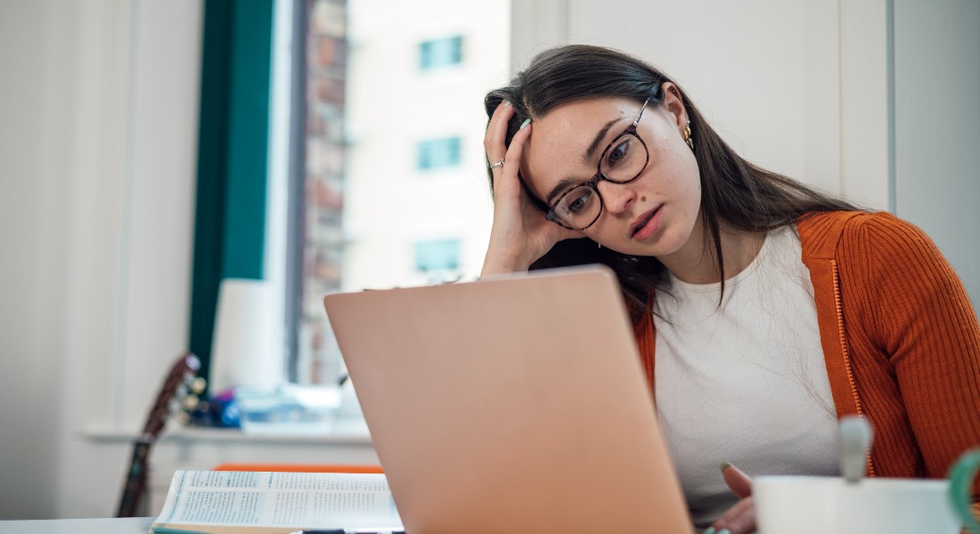 Woman studying